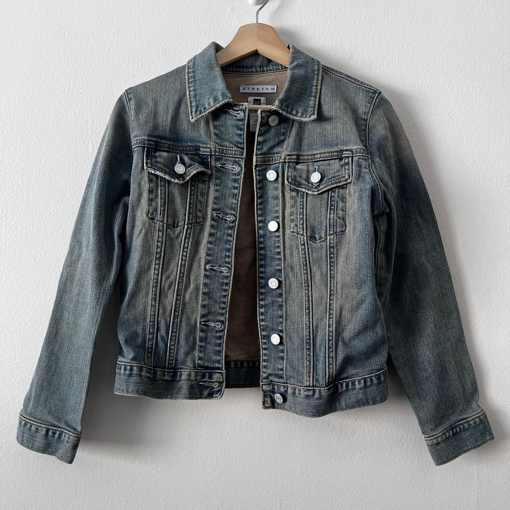 GAP Factory Vintage Y2K Stretch Denim Jacket‎ Cotton Lycra Blend 2002 size small